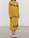 YANYAN KNITS Fall/Winter 2025 Pullover Sweater YYK-YYW25-1322-HUANG Yellow (YYW25-1321 YYW25-1322)